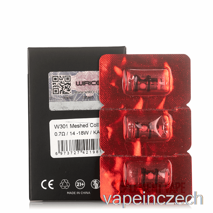 Hellvape X Wirice Náhradní Cívky S Horním Plněním 0,7ohm T3-01 Síťované Cívky Vape Bez Nikotinu
